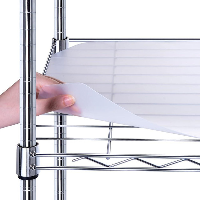 BRIAN & DANY Wire Shelf Liner 14" X 36", Set of 10, Heavy Duty Shelf Liners for Wire Shelving, Waterproof Protector Mats, Transparent