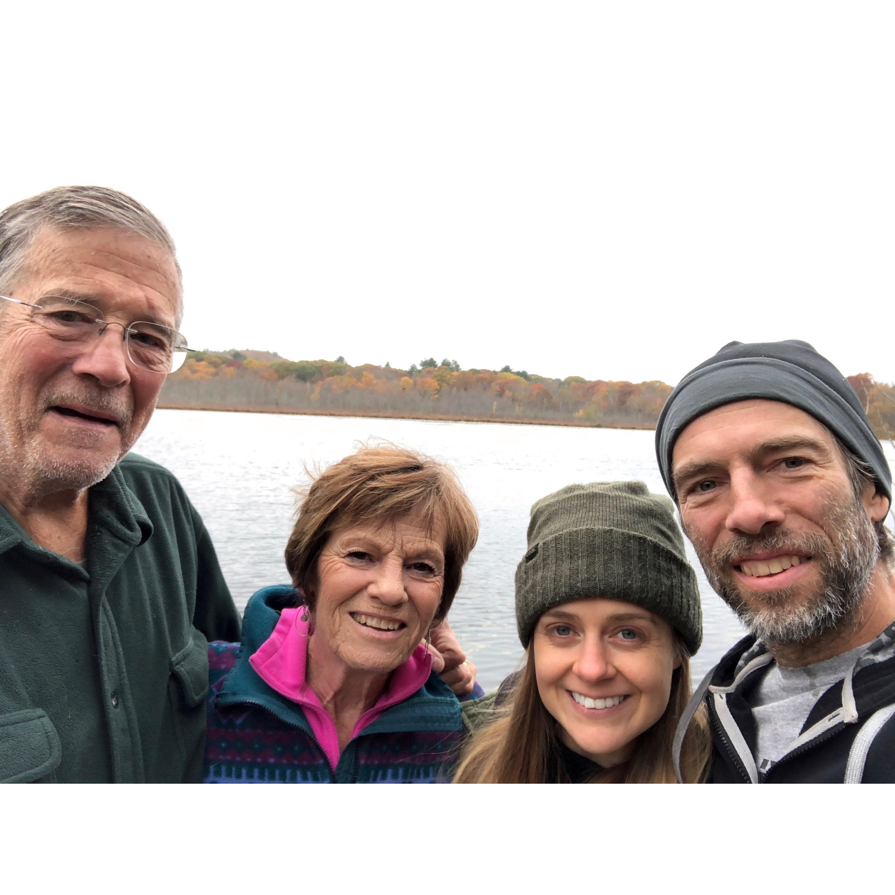 Hike at the Sharon Audobon Center with Dave and Evelyn