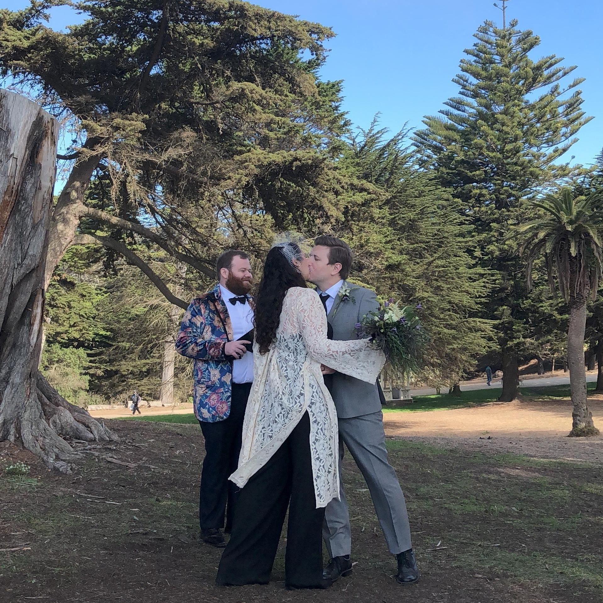 "Seal it with a smooch!"
- Jesse McGrath, Clergyman of the Universal Life Church