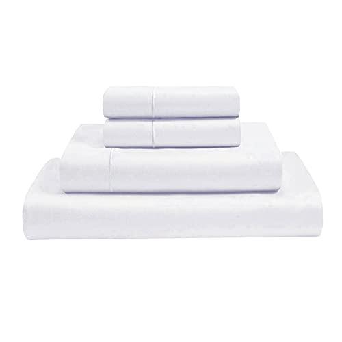 My Giza Dream Sheets-King Size Giza Dream Sheets Set to Fit Upto 18 Inches Deep Mattress (4 Pcs) White
