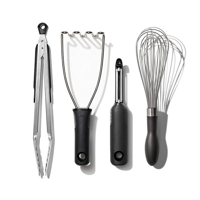 OXO Essential Tool 4-Piece Kitchen Gadget Set, 4 PC, Stainless Steel