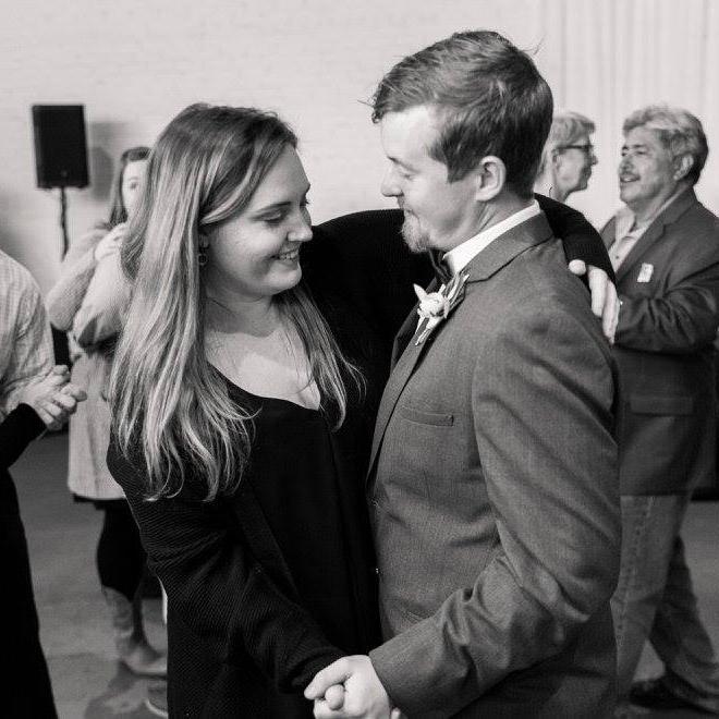 Dancing at the best man's wedding