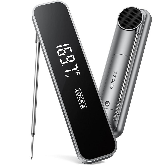 0.3S Professional Instant Read Meat Thermometer – Digital Food Thermometer for Cooking, Grilling, BBQ, Candy, Air Fryer, Griddle – Kitchen Gadget Essentials & Valentines Day Gifts for Him Her Dad Mom