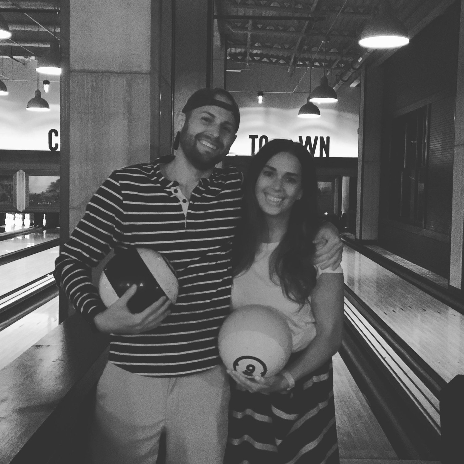Jason's favorite picture...bowling at Punch Bowl Social - June 2018