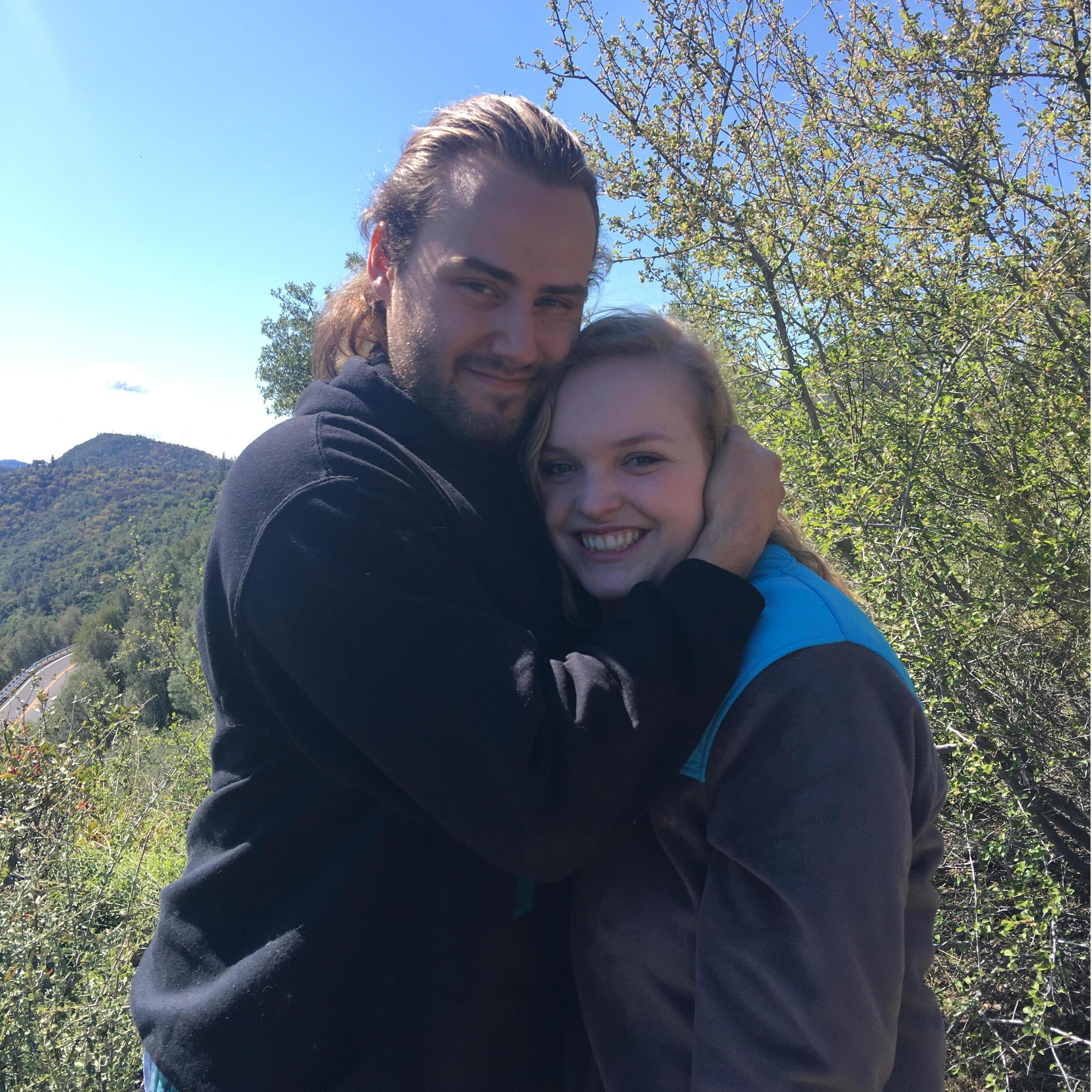 Our first picture together as a couple! Back when Gabe had his long hair. We went hiking with a few friends in Tuolumne. 3.27. 20