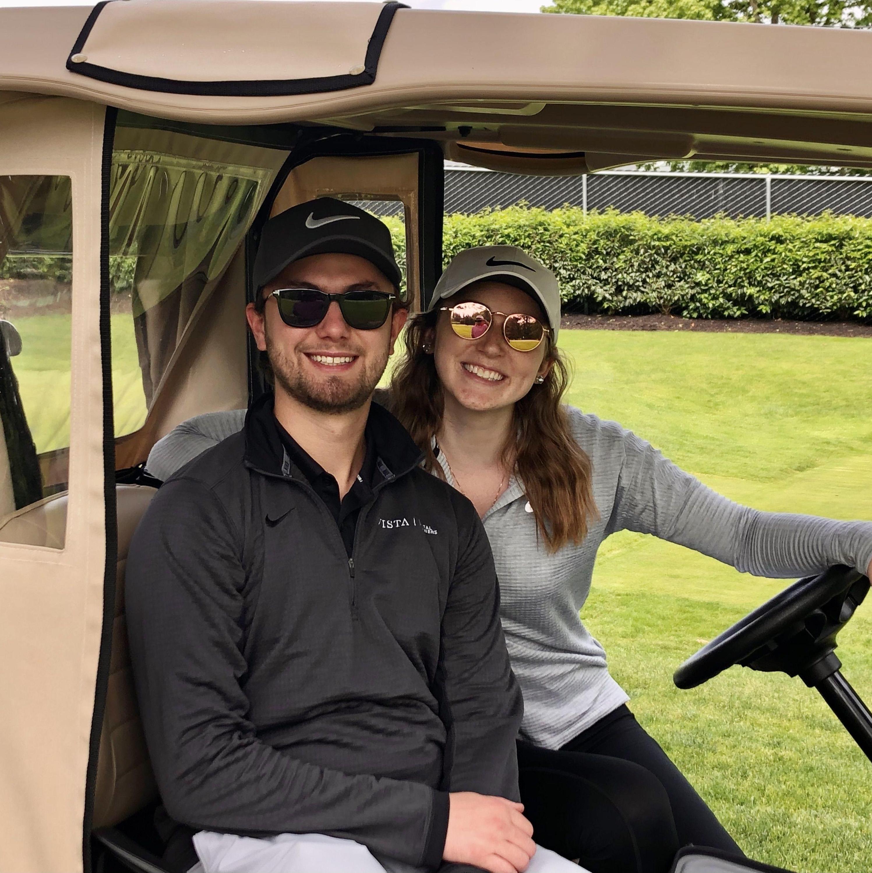 Our first trip to Portland as a couple- time to learn how to golf!