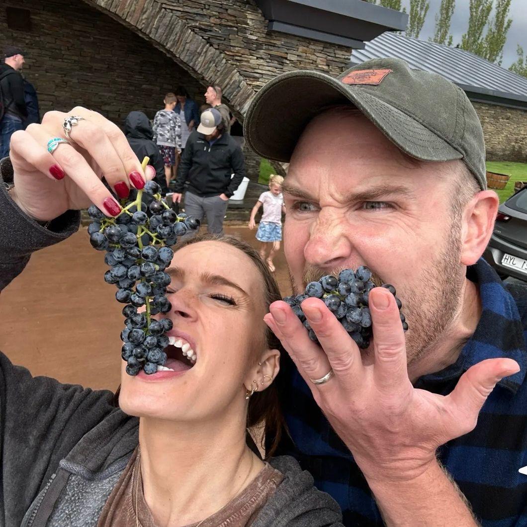 One time, I saw this wino eating grapes. I said, "Dude, you have to wait!" -Mitch Hedberg