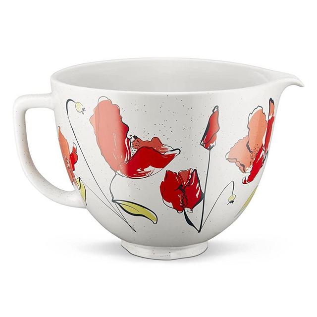 KitchenAid® 5 Quart Poppy Ceramic Bowl