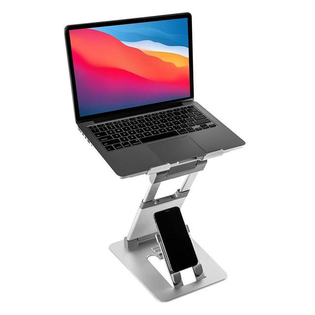 obVus Solutions Laptop Stand with Phone Holder | Perfect for Laptops, MacBooks & Tablets with All Screen Sizes | Helps to Reduce Back and Neck Pain