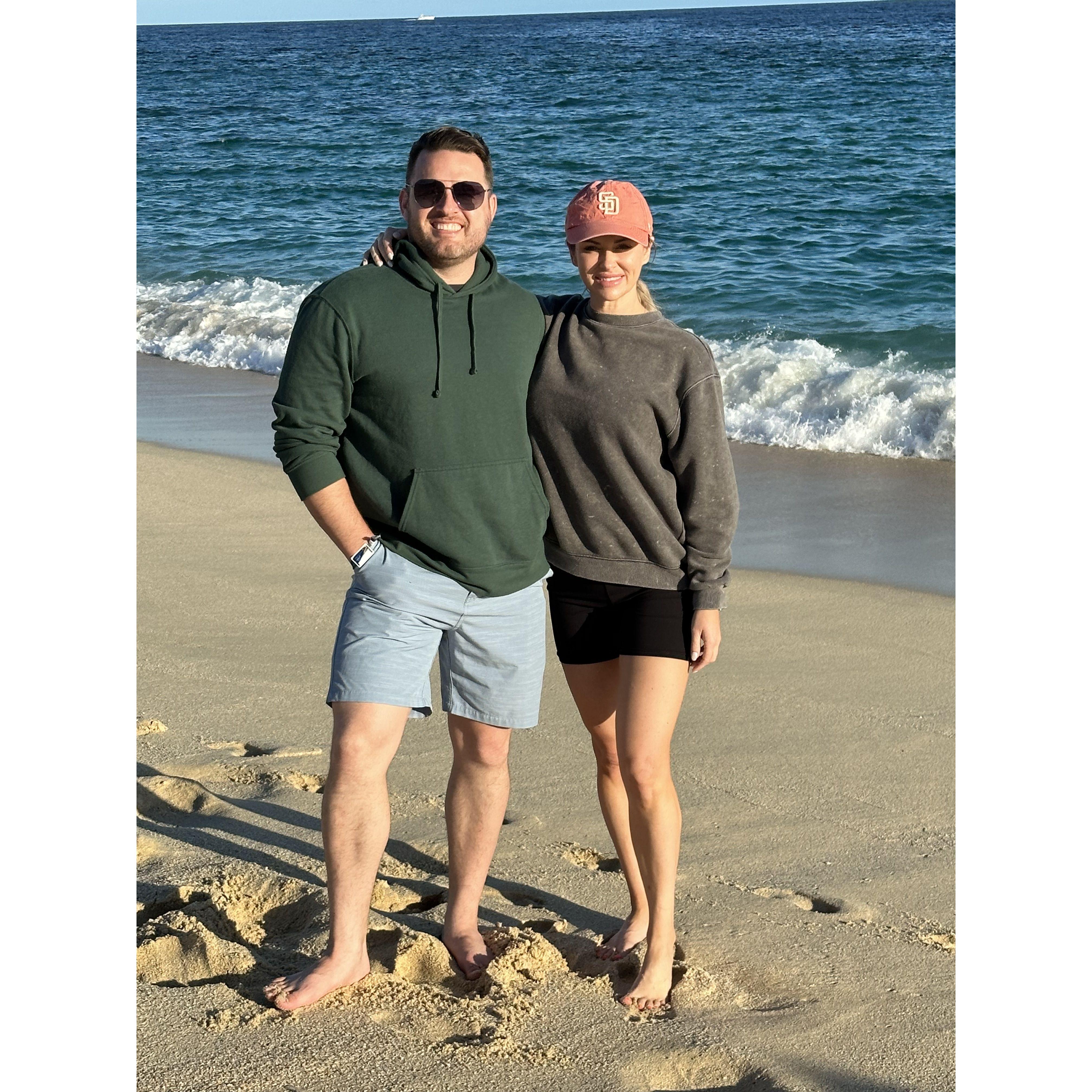 On the beach in Cabo