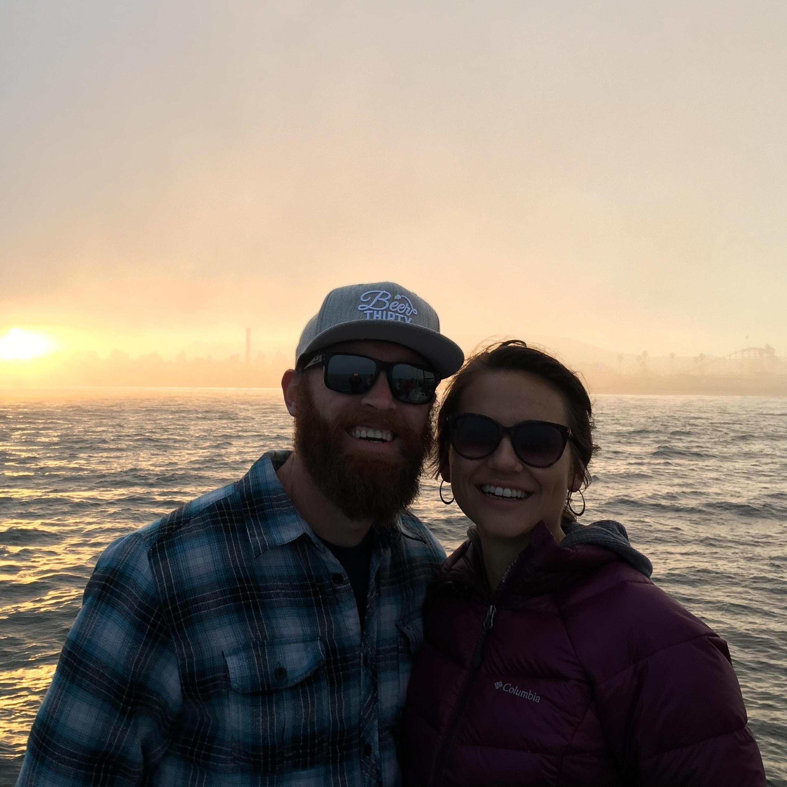 Catching the sunset aboard The Chardonnay in Santa Cruz.