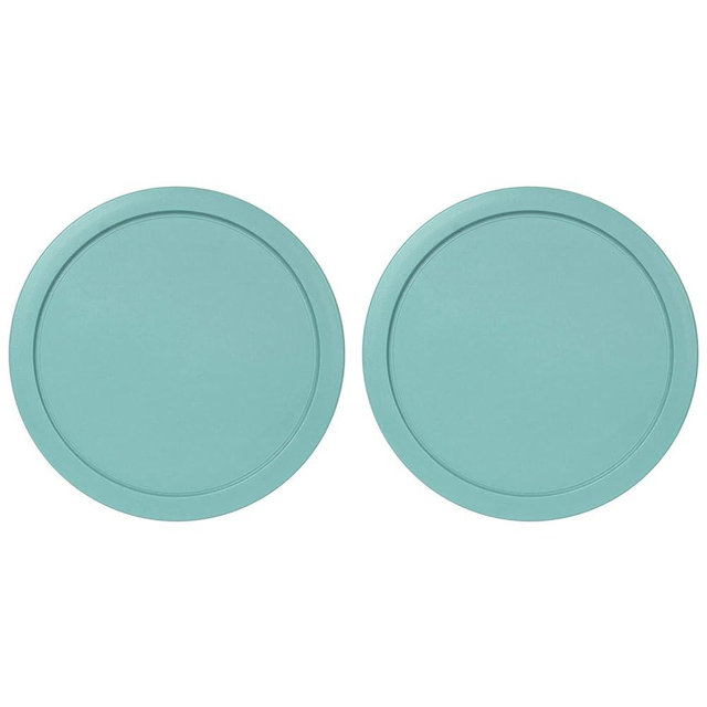 Replacement Lid for Pyrex 7.5" (7 Cup) Storage Plastic Cover Bowl 7402-PC Turqoise (2-Pack)