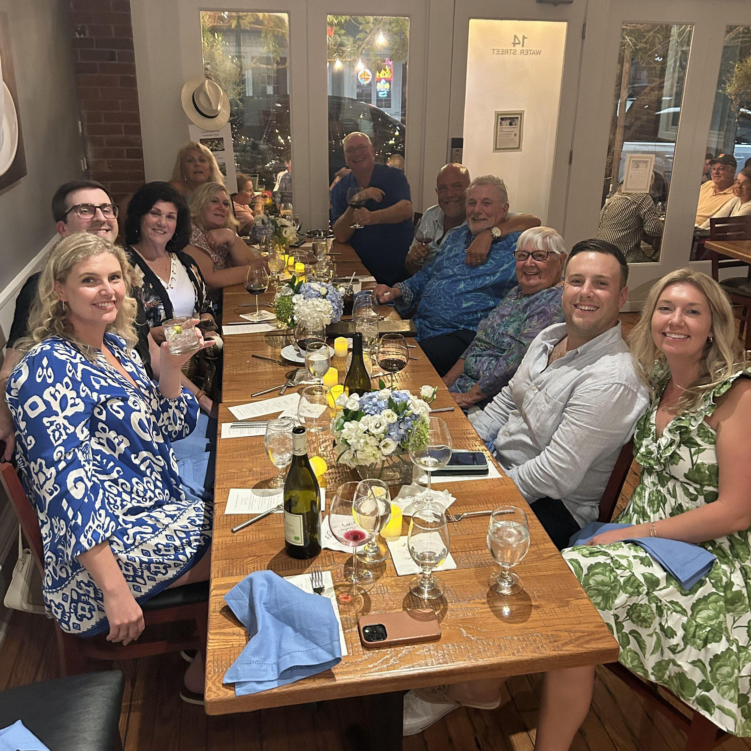 Engagement dinner at Quatros with our immediate family