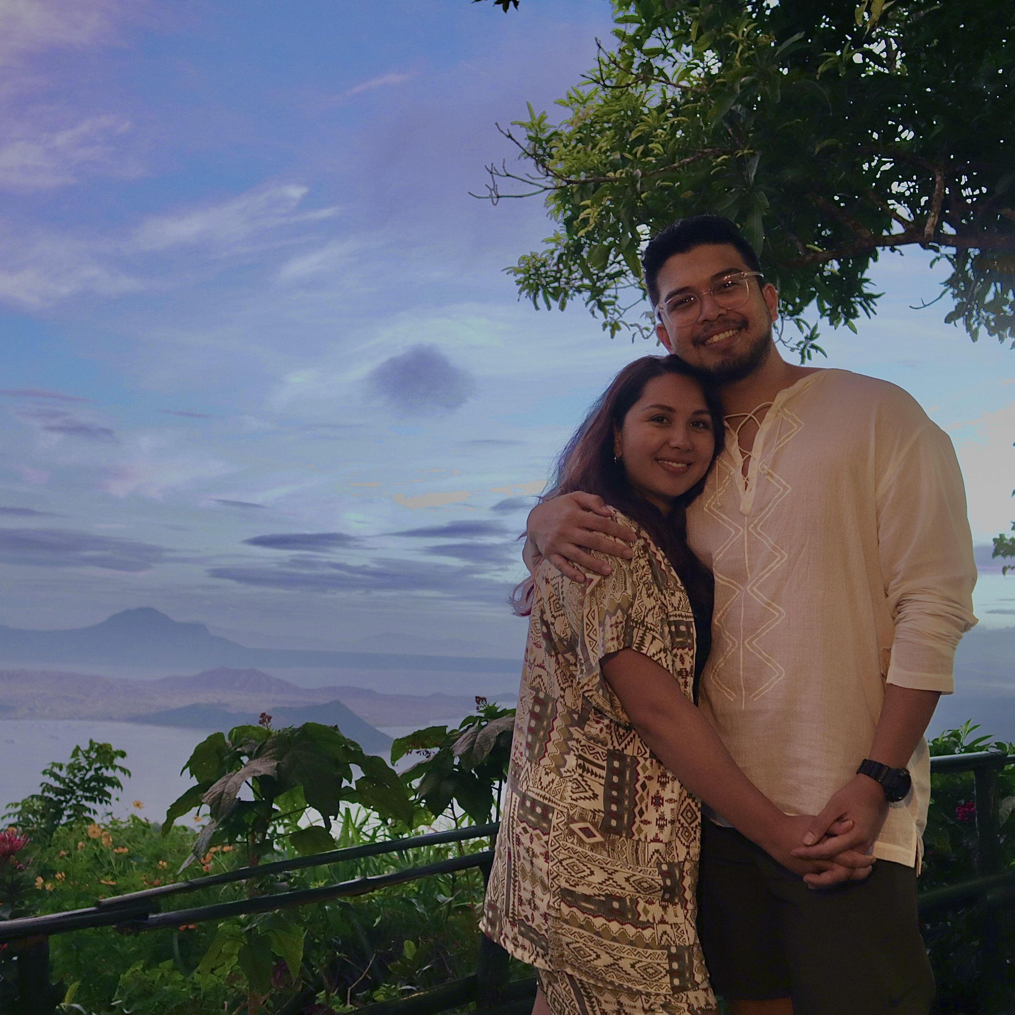 Our 1st time together in Tagaytay City Philippines near the Taal volcano.