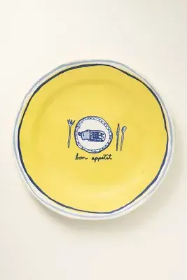 The Original Tinned Fish Candle Stoneware Dessert Plate