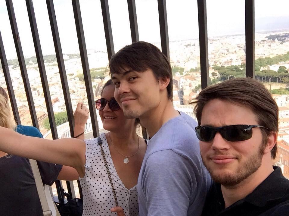 We’re at the top of the duomo in St. Peter’s Basilica in the Vatican