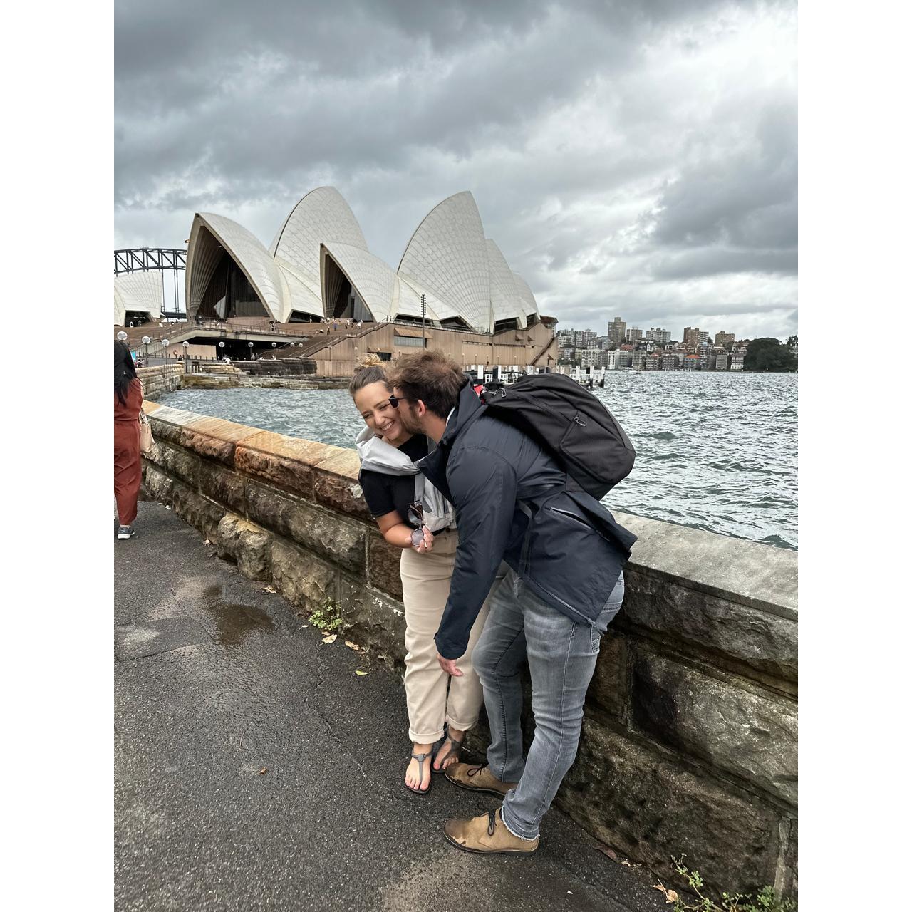 Telling Ian to be more spontaneous in photos