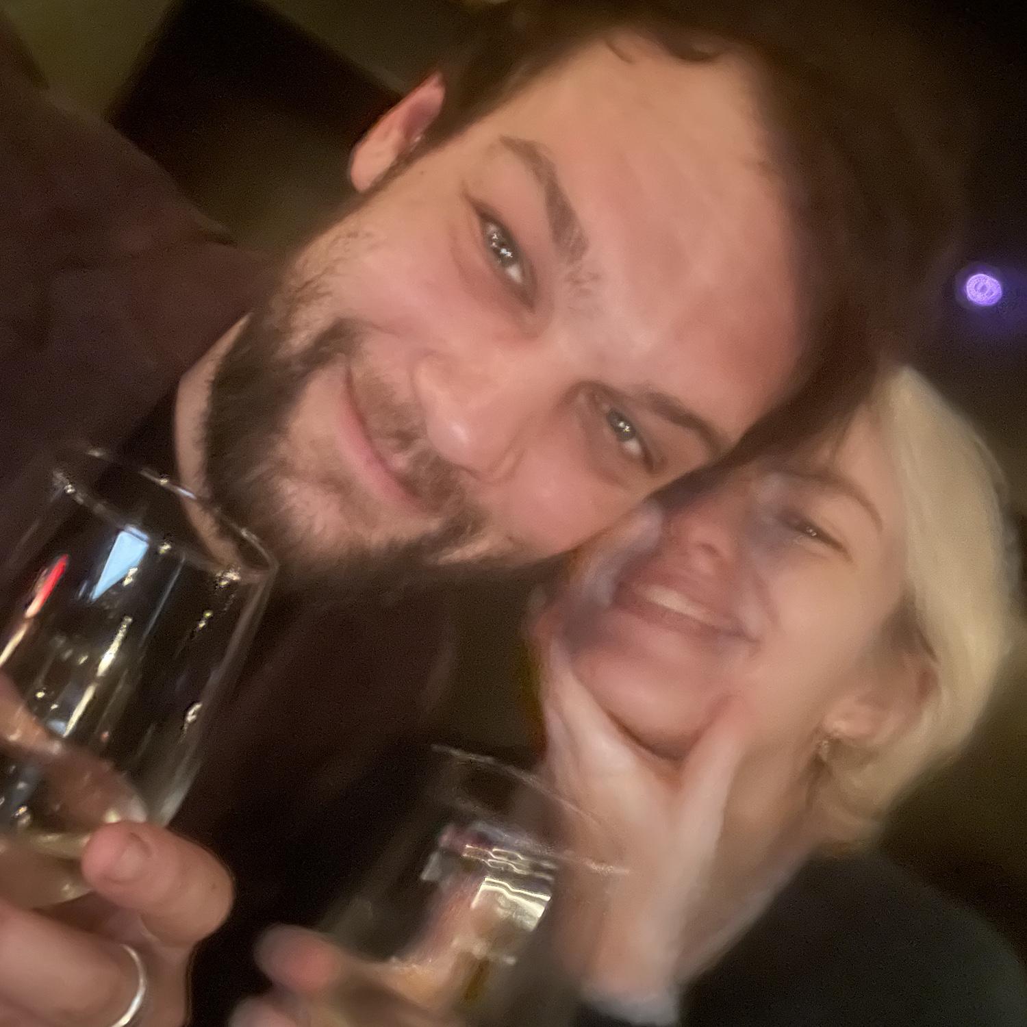 After drinking the champagne and a few other drinks!