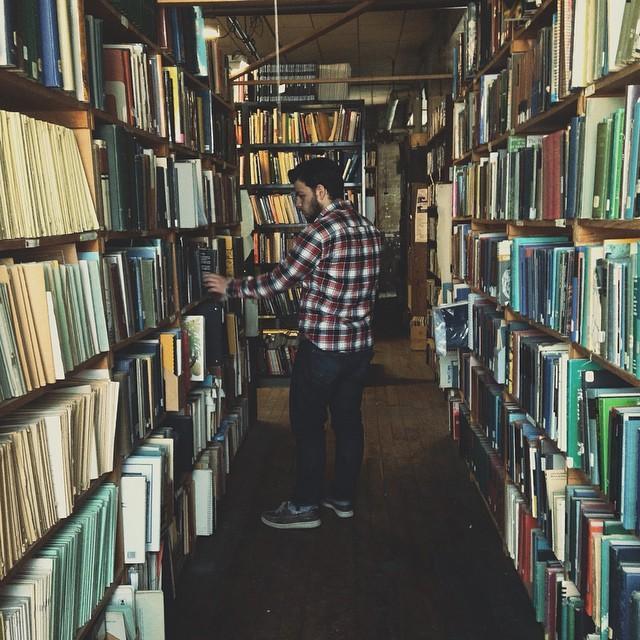 April 10th, 2014:
Taken by Samantha during their time exploring John K. King Used Books in Detroit!