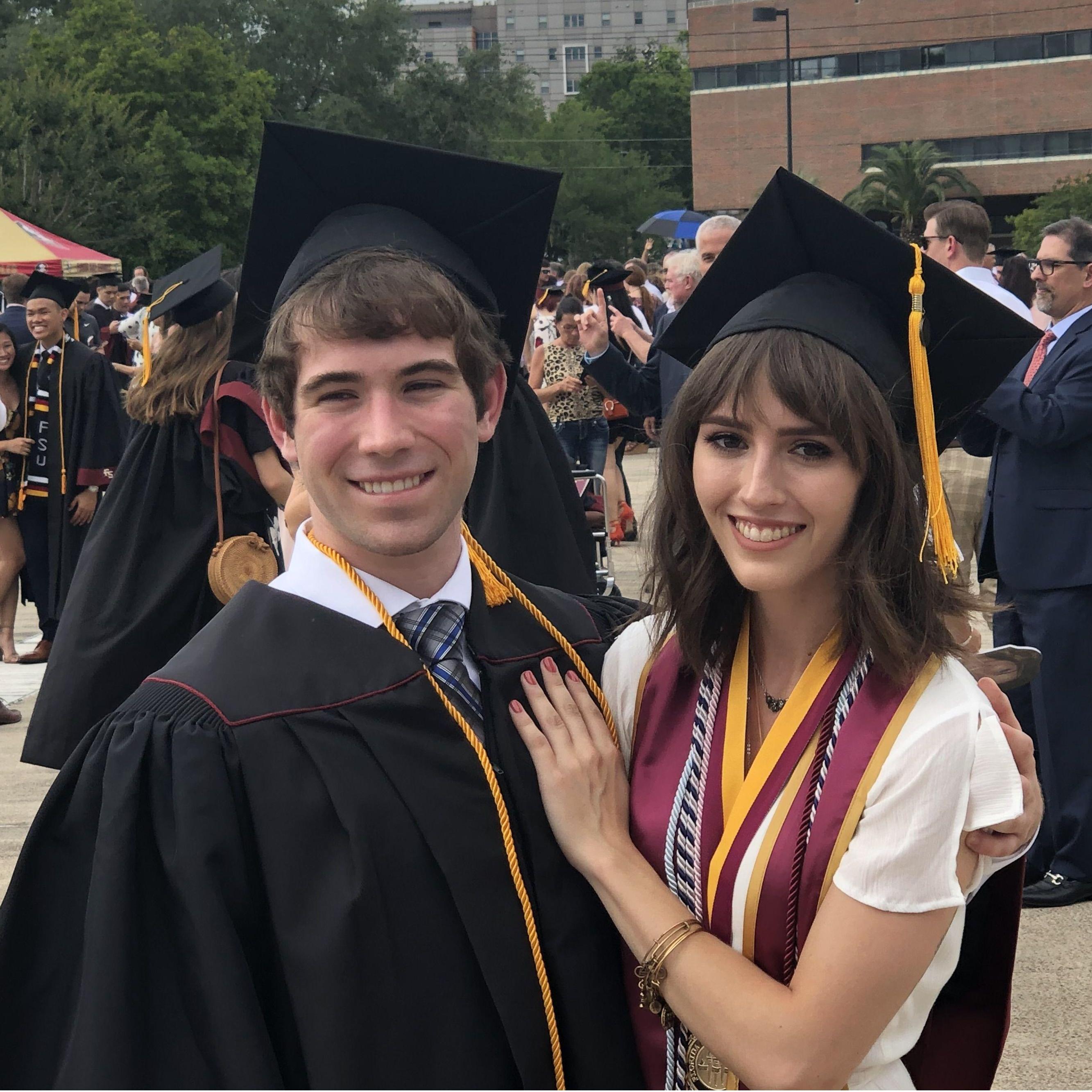 2019. Sarah and Christian at their graduation from FSU.