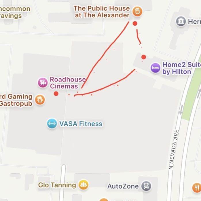 Map of venues and hotel