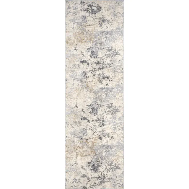 Nuloom Chastin Abstract 2x10 Runner Indoor Area Rug for Living Room Bedroom Dining Room Entryway Hallway Kitchen, Beige/Grey