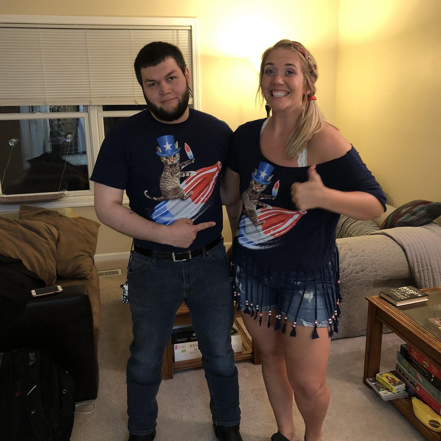 Matching birthday shirts!
