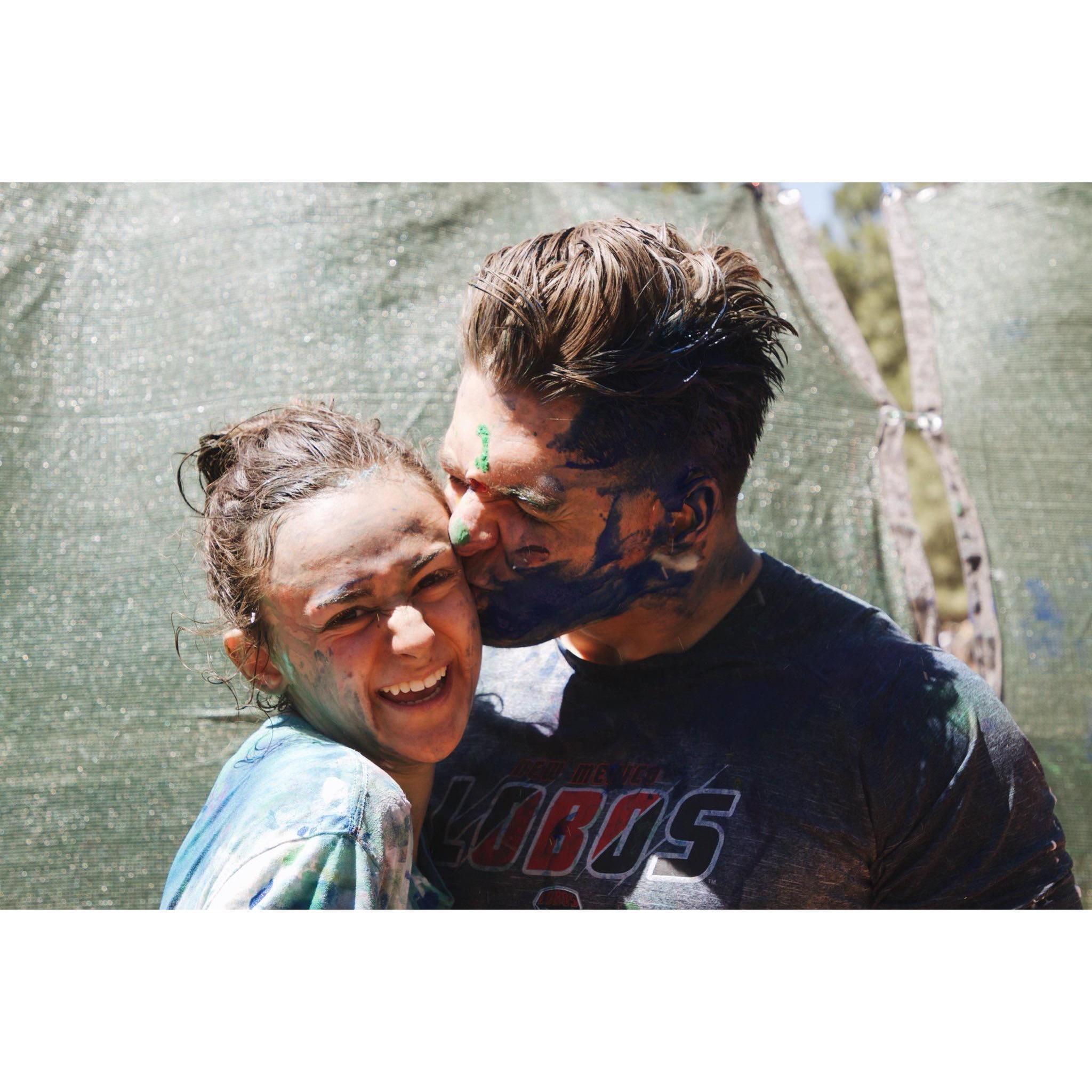 Right after 500 young life kids threw paint at us!
