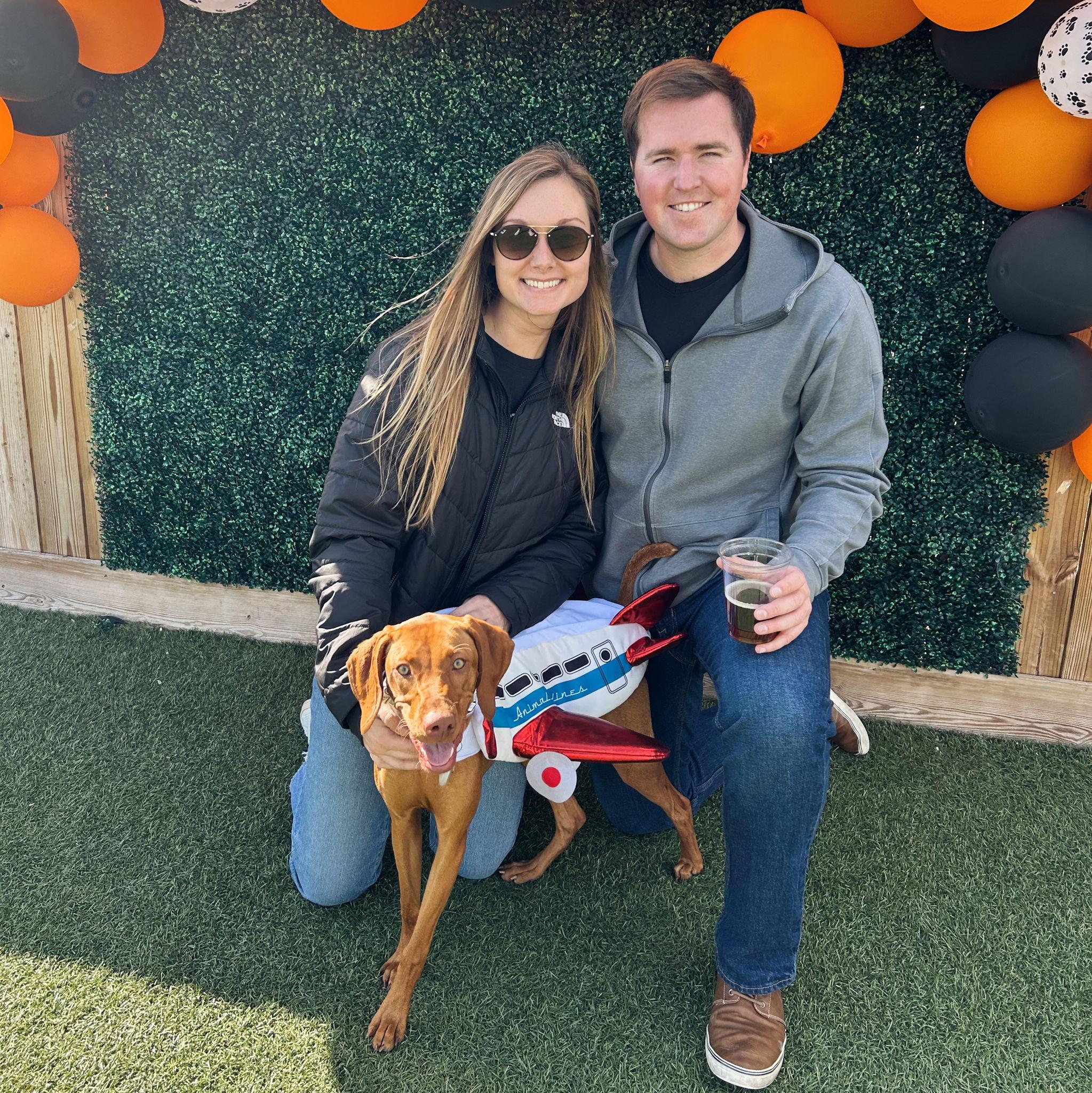 Kendall, Sam and Allie the Airplane at Ruff Canine Club in Richmond, Virginia. Allie’s favorite dog park!