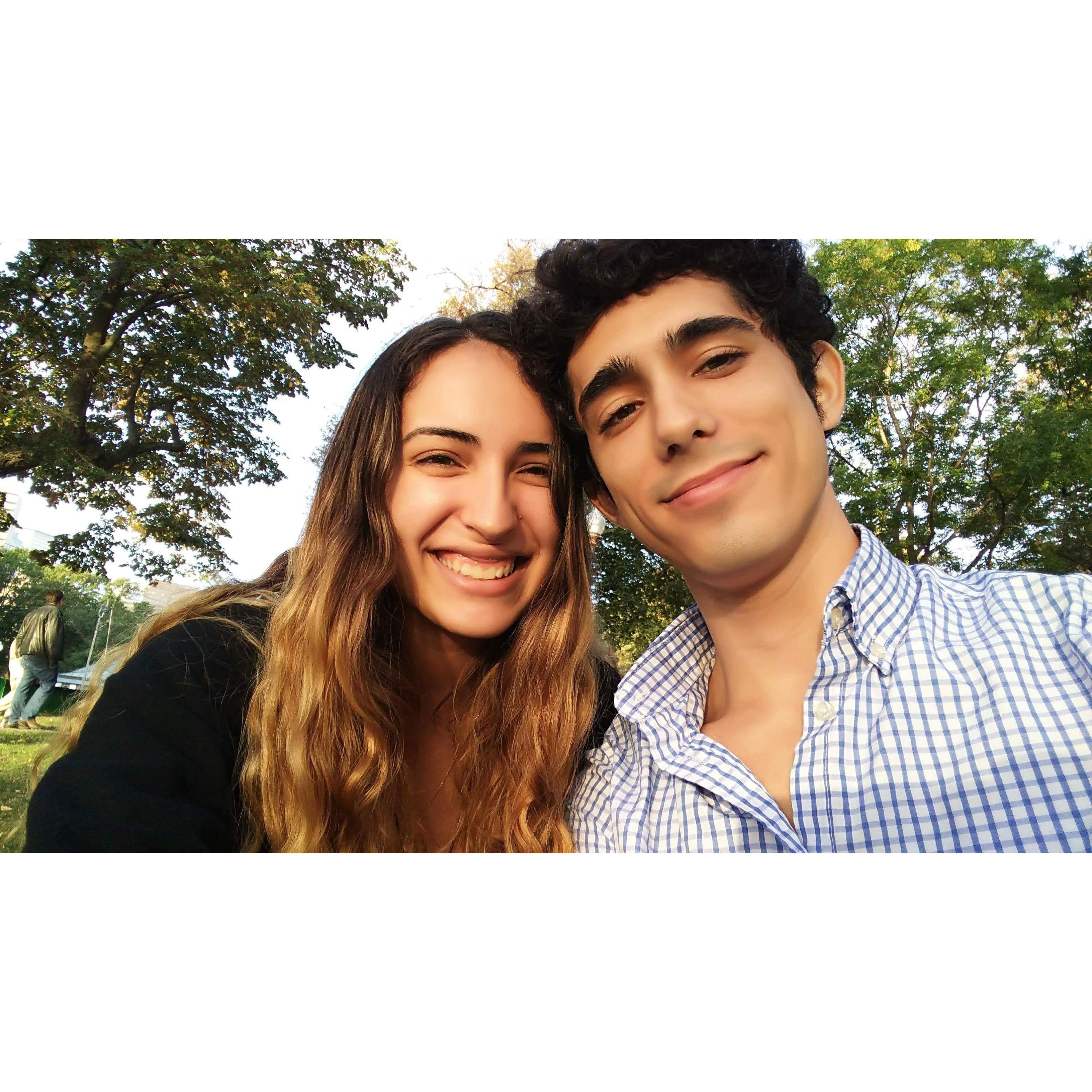 Boston Commons, 2017. Nuestra primera cita. / Our first date.