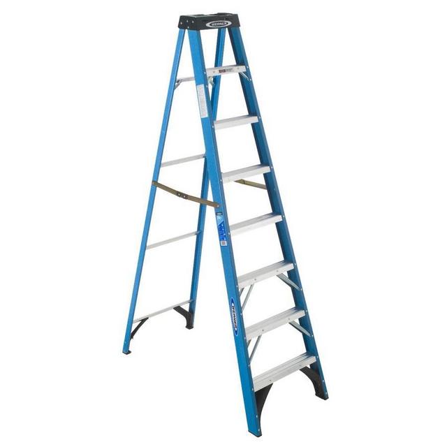 Werner 8-ft Fiberglass Type 1 - 250 lbs. Capacity Step Ladder