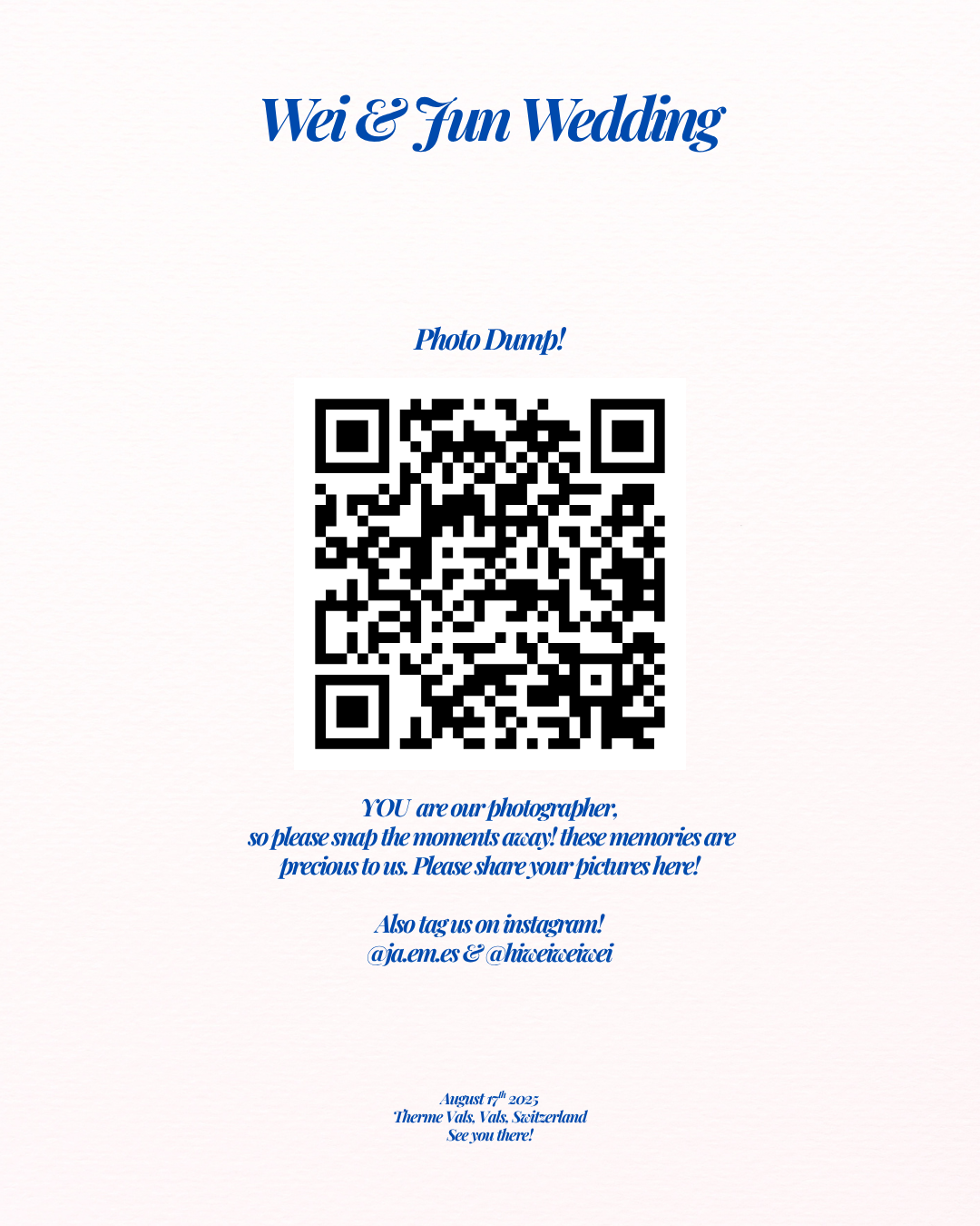 The Wedding Website of Wei Zhang and Jun Nam