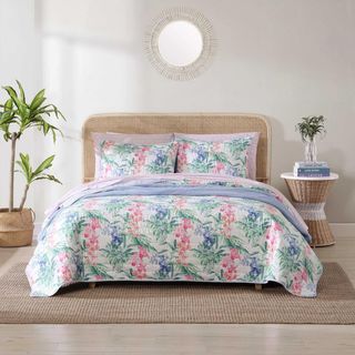 Cotton 3-Piece Reversible Quilt Set