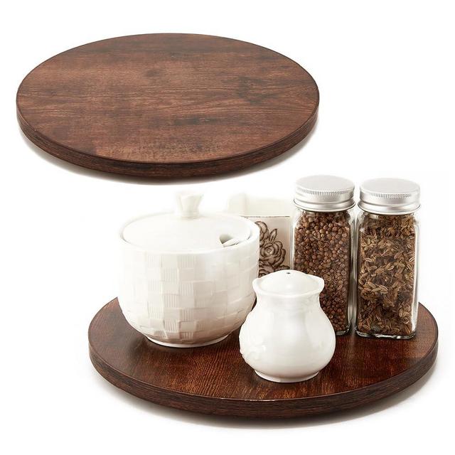 [ 2 Pack ] 10-inch Lazy Susan Organizers, ACIAZAAZ Lazy Susan Turntable for Cabinet, Kitchen Turntable Storage for Table, Countertop, Pantry