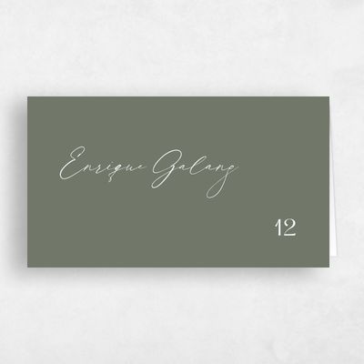 Green Wedding Place Card - Sundell