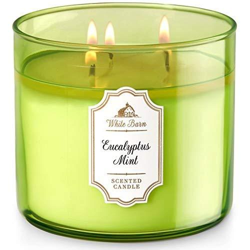 Bath & Body Works White Barn 3-Wick Candle in Eucalyptus Mint