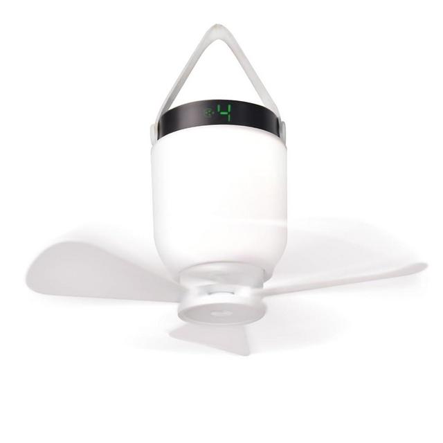 HOYECHI Camping Accessories Fan with Light - Portable Rechargeable Tent Fan with 8000mAh Battery, Remote Control & Hanging Hook - Cool Camping Gear for Tents, Outdoor, RV & Car Essentials