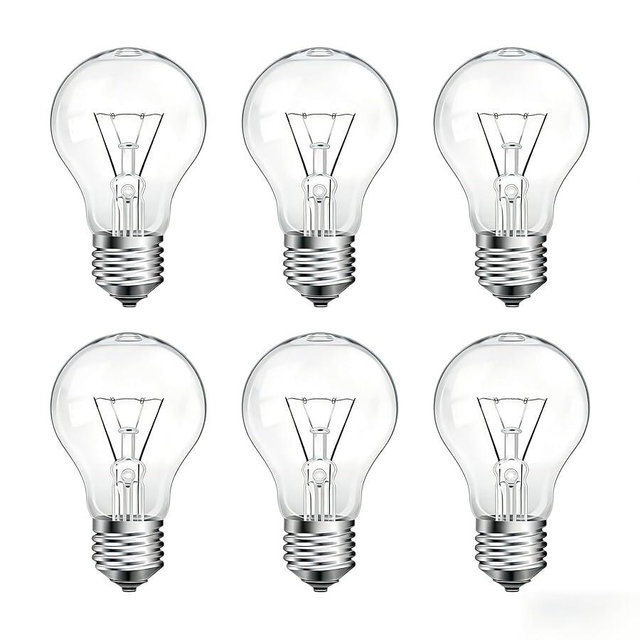 NABKRA 60 Watt Incandescent Light Bulbs, A19 60 WATT Incandescent Bulb Shatter Resistant Rough Service Light Bulb 60 W A19 Shape, Soft White-6Pack