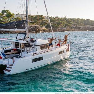 Chartered catamaran