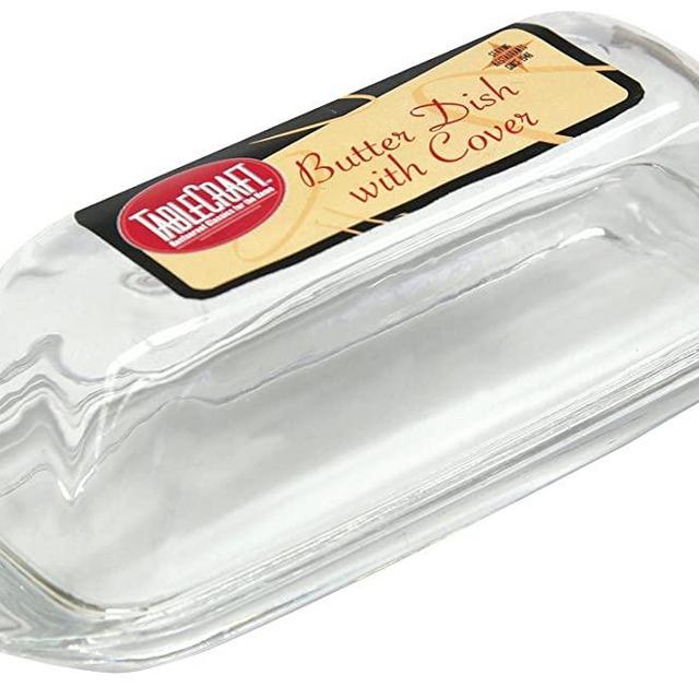 Tablecraft Clear Glass Butter Dish