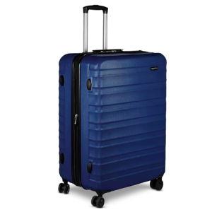 Amazon Basics 30" Hardside Large Checked Luggage, Hardshell Suitcase With Wheels, Expandable For Up to 15% More Space, With Scratch-Resistant Surface, Four Multi-directional Wheels, Navy Blue