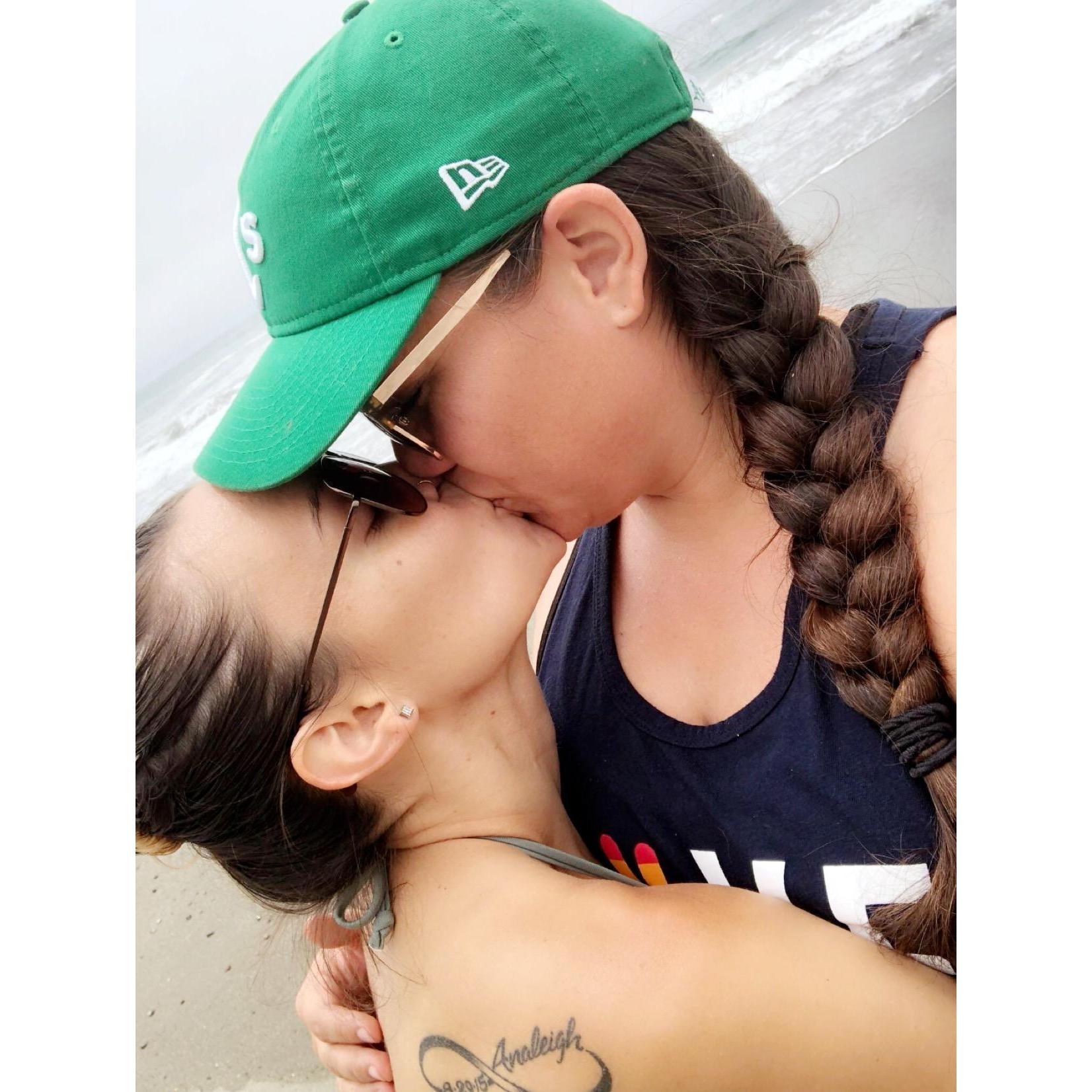 Most of the pictures we have together are probably of us kissing