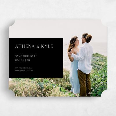 Black Ticket Wedding Save the Date - Anaheim Photo