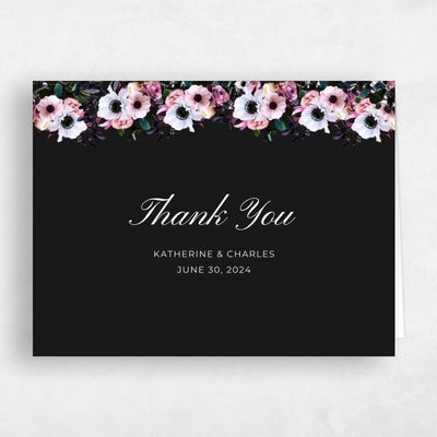 Black Wedding Thank You - Napa