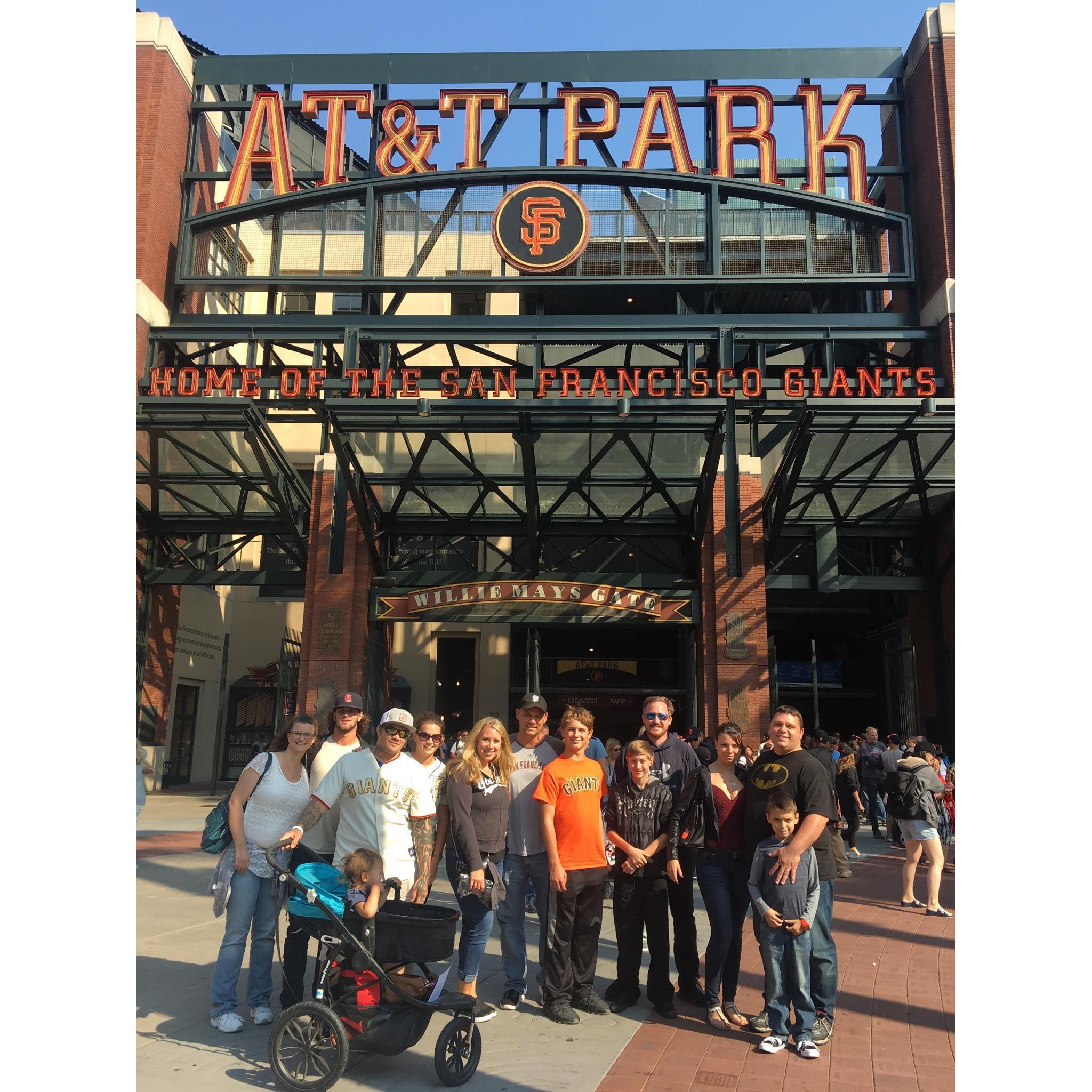 Giants game with family & friends for Ian's birthday