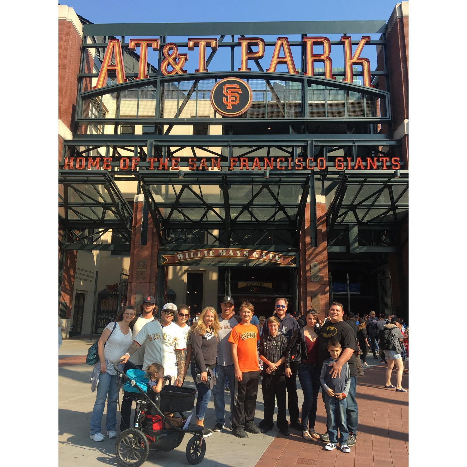Giants game with family & friends for Ian's birthday