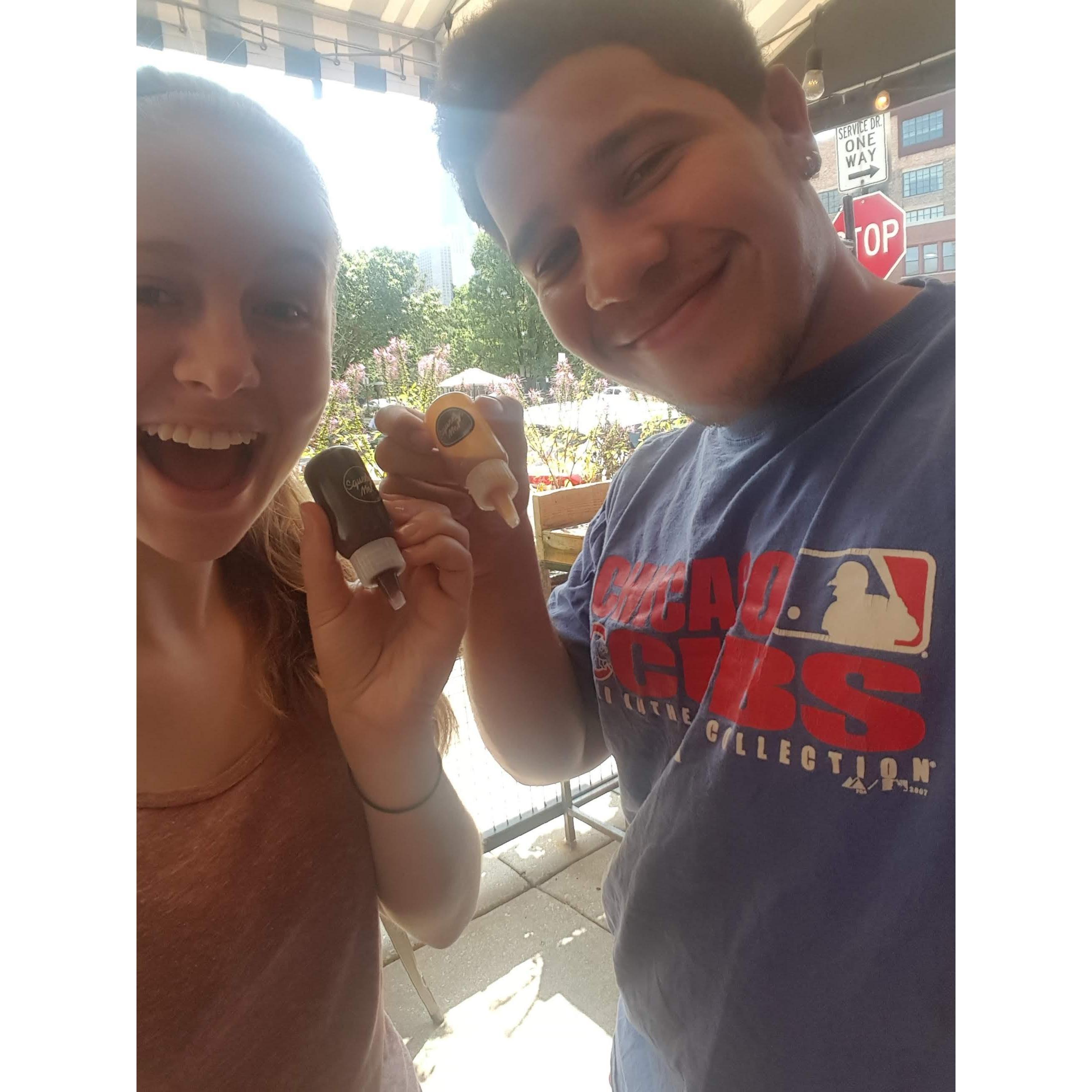 Trying bombolini in Chicago for the first time (Summer 2018)