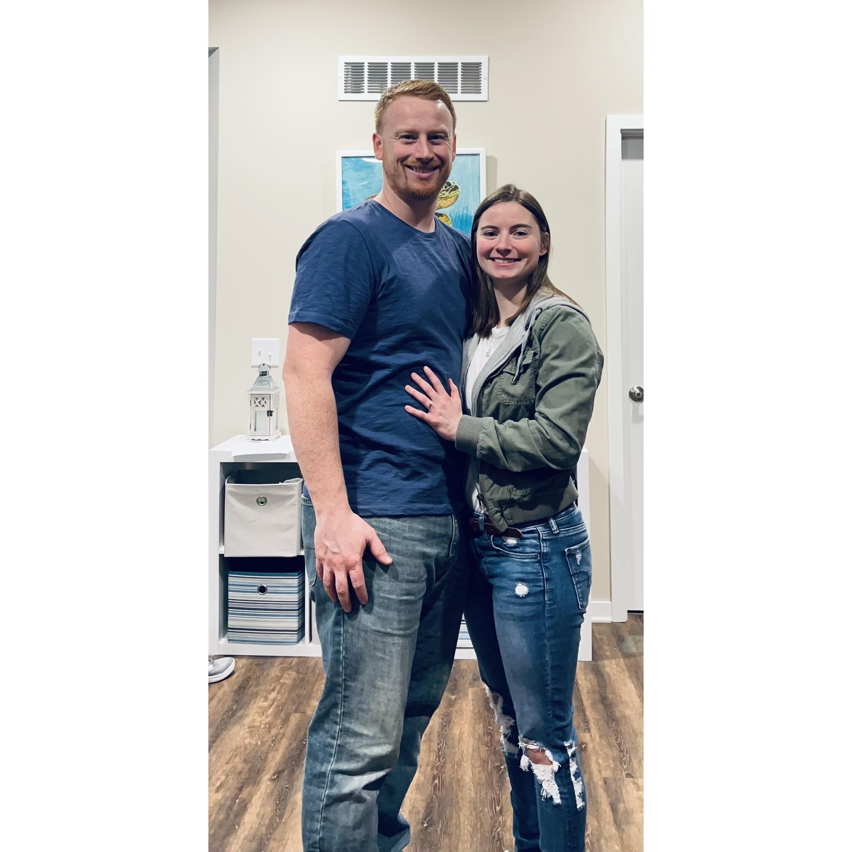 Engaged! Tyler took Kaleigh to our first date spot and proposed at Lions Park.  We then celebrated at Texas Roadhouse and played a round of disc golf.