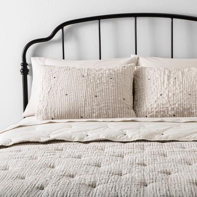 Comforter Set Simple Stripe with Stitch Embroidery - Hearth & Hand™ with Magnolia