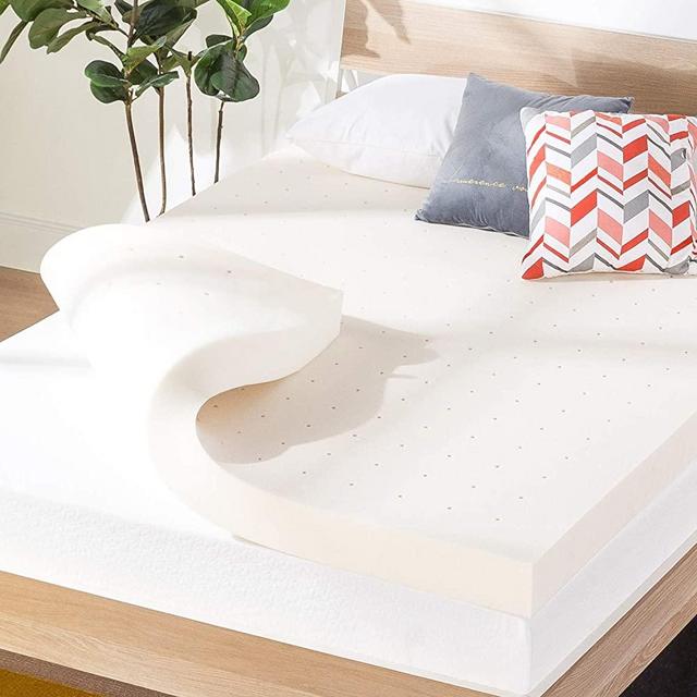 Best Price Mattress 4 Inch Ventilated Memory Foam Mattress Topper, CertiPUR-US Certified, Cal King
